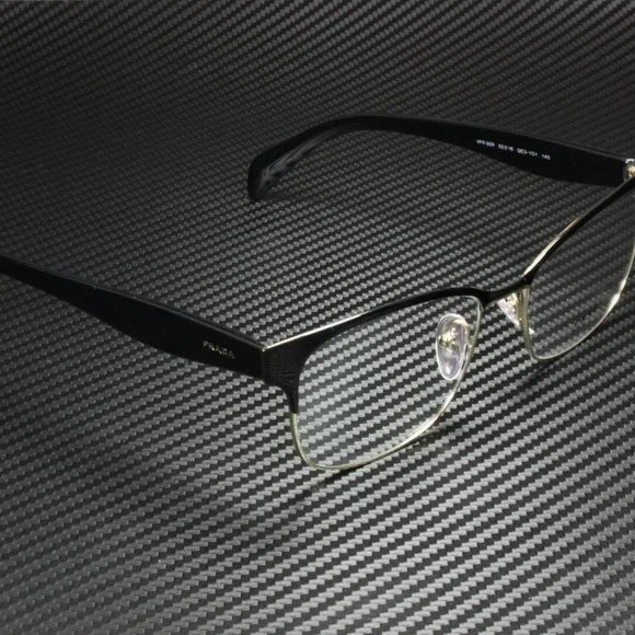 Prada Women's Black and Pale Gold Eyeglasses! - Picture 3 of 4